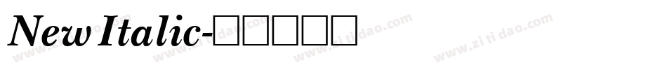 New Italic字体转换